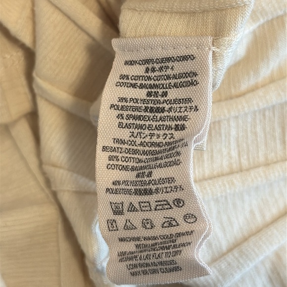 We The Free The Mix Henley Cream Long Sleeve Top Size Small Free People Button - Picture 7 of 8